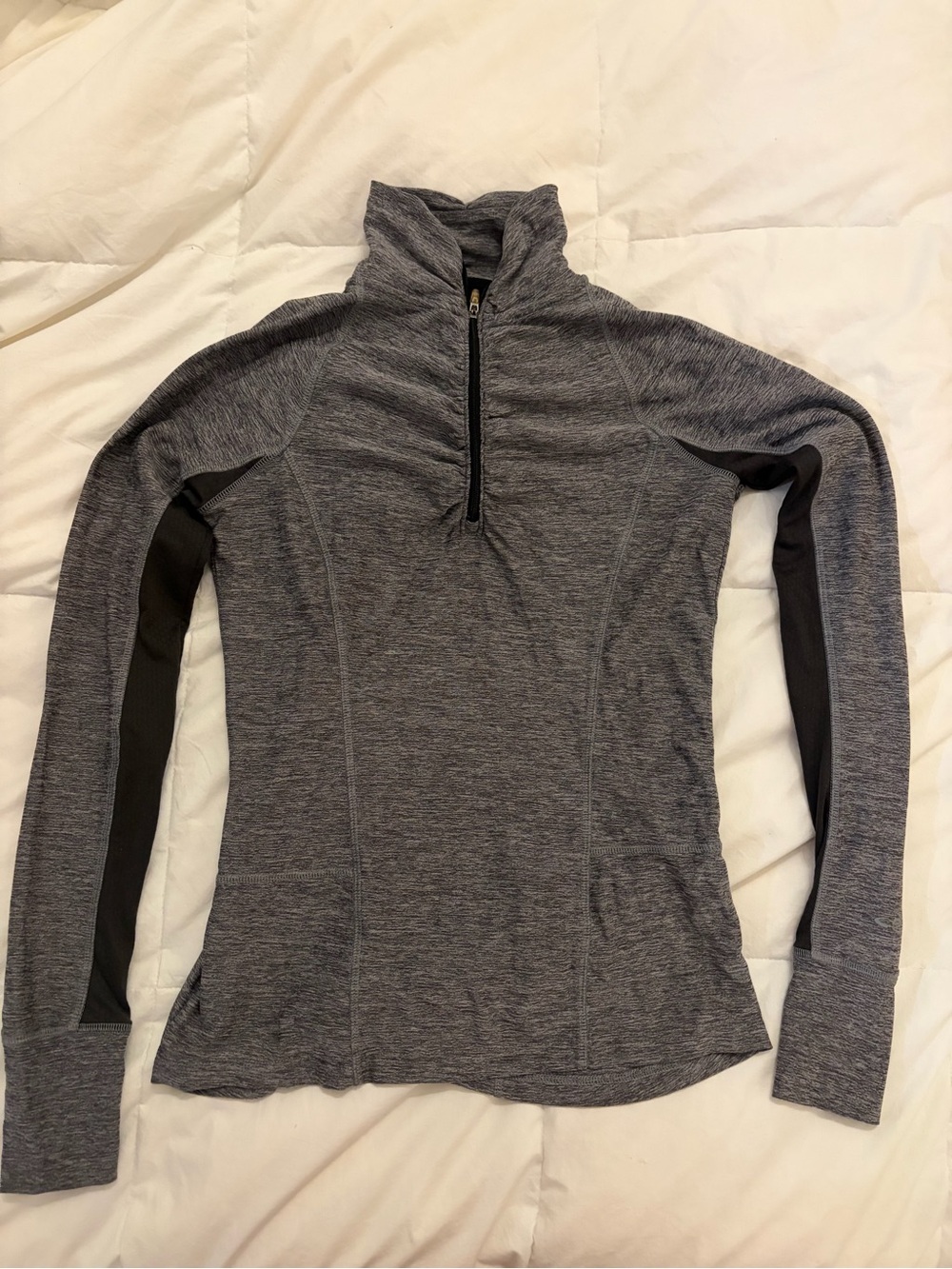 Gray Quarter-Zip Women's Active Top